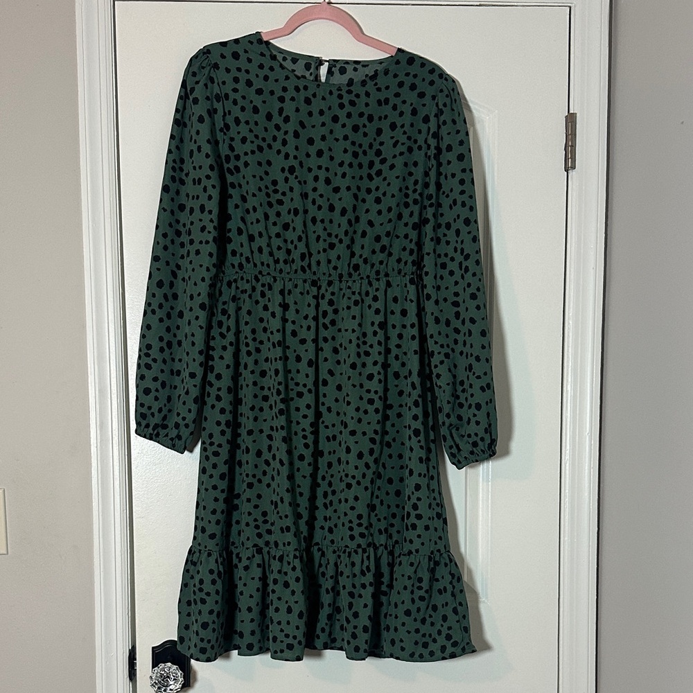Green Leopard Dress